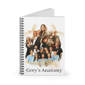 Grey's Anatomy Spiral Notebook - Ruled Line Journal, Cute Stationery for Gift, Doctor Themed Notebook, Medical School, Gift for Fans