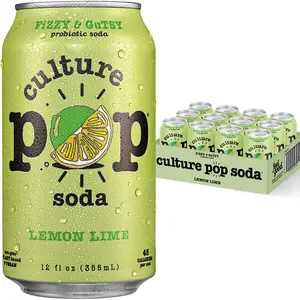 Lemon Lime - Culture Pop Soda - 12 Pack of Probiotic Fruit Soda Beverage