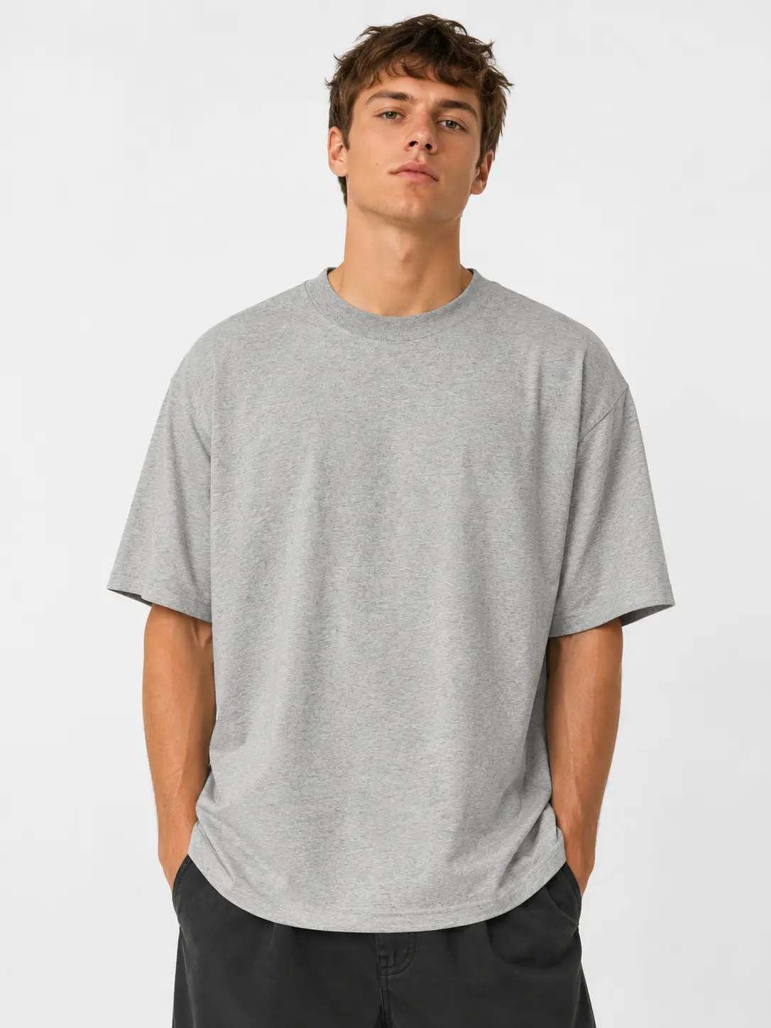 Men's Shirts Short Sleeve Cotton T-Shirt Crew Neck Light Tees Classic Basic Casual Tops Plain Soft Shirt