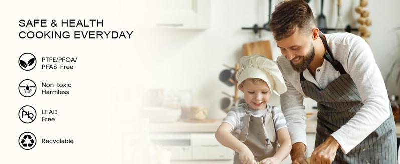 SODAY 17/12 Pcs Pots and Pans Set Non Stick, Kitchen Cookware Sets White Granite Nonstick Cooking Set with Frying Pans, Saucepans, Steamer,Nonstick Pots with Glass Lid (NO PFOS, PFOA),Kitchenware,stock up on specials,New Year Sale, gifts