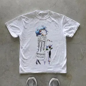 Rei Ayanami x White Soda T-Shirt, Anime Evangelion Graphic Tees, Unisex Tshirt, Gifts Shirt, Menswear Womenswear Streetwear, Aesthetic, Heavyweight Cotton Comfort Top Regular Fit Y2k Outfit Outdoor Affliction Clothes