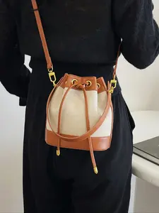 Women's Fashion Water Bucket Bag, Trendy Single Shoulder Crossbody Bag, Casual Handbag, Versatile Retro Style, New Arrival, Fashionable Bucket Bag
