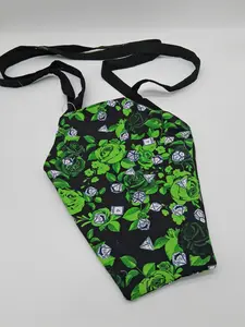 neon green floral dice v. 1 coffin tote