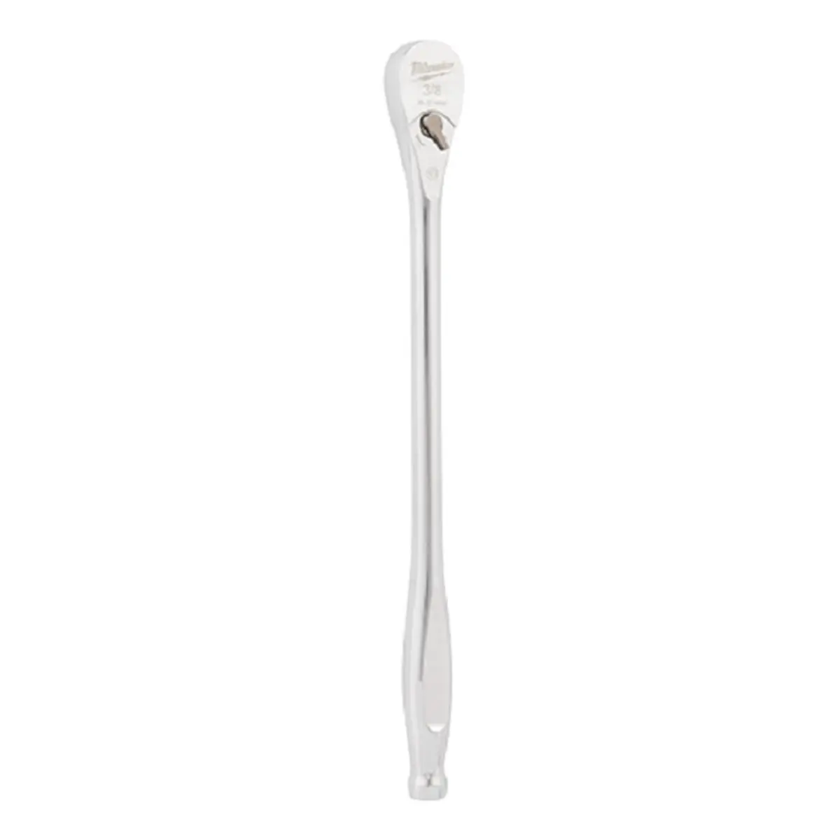 Milwaukee Socket Ratchet Wrench - 0.37 in. Drive, High Leverage, Extended Chrome Finish, Model MWK48-22-9037, Suitable for Tight Spots