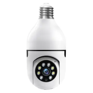 Light Bulb Camera,5G&2.4GHz WiFi 3MP Cameras Wireless Outdoor Motion Detection and Alarm,Color NightVision,Human Detection