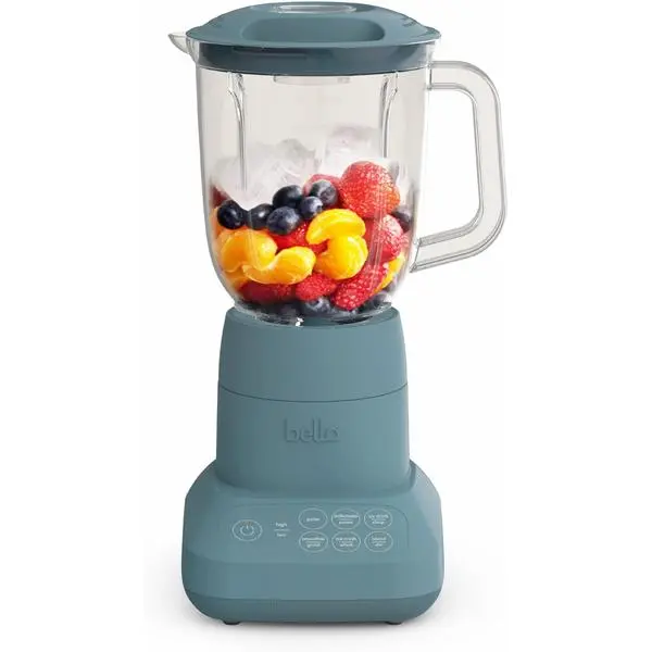 bella Fits-anywhere Flip & Store Blender, 48 oz, 520W, 10-speed, Surf