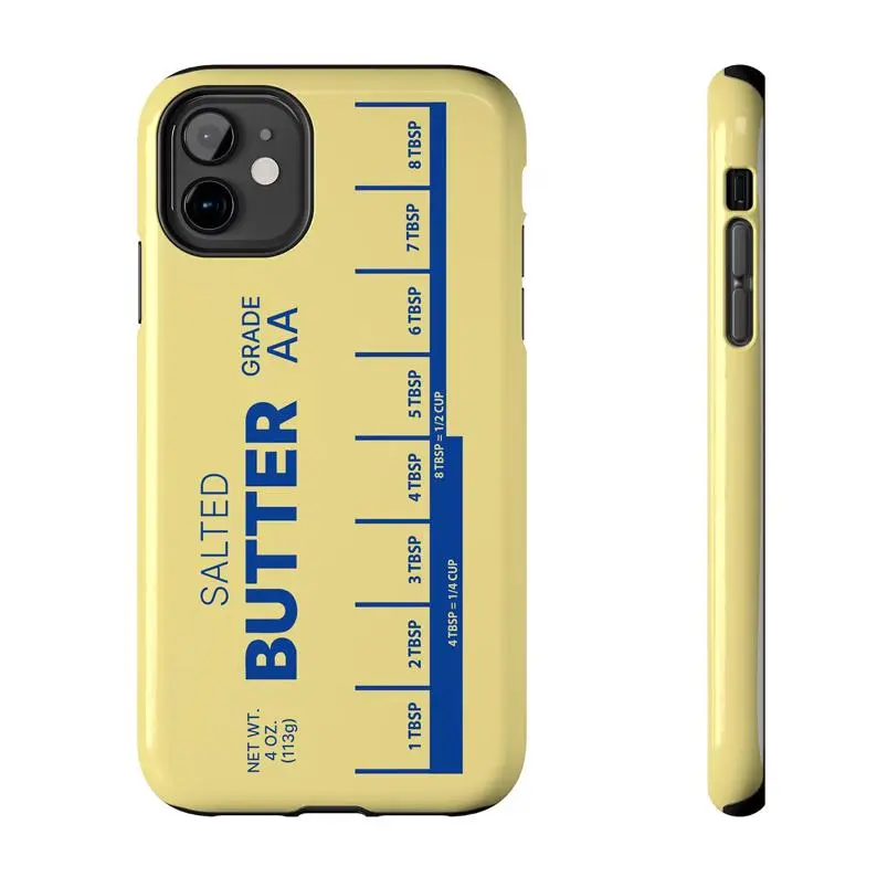Salted Butter Phone Case, Funny Themed Phone Case Premium Matte Texture, Protection, Shockproof, Anti-Drop, Anti-Fingerprint For IPhone 17-12, Pro Max, Pro Plus, and Samsung S25-22 Protection Safety
