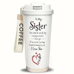 Thermos Cup - 20 oz double-layer vacuum water cup with lid, travel mug, can keep drinks hot or cold for a long time, suitable for summer, winter, outdoor travel, and as a Valentine's Day gift