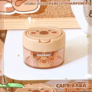 Dual-Hole Pencil Sharpener, Handheld Sharpening Tool, School & Office Supplies, Gift & Prize, Enhances Friendships, 1pc Cardiopillar Design