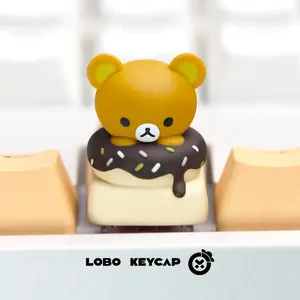 Rilakkuma Kawaii Keycap Keyboard Attachment Personality Decor Single Cute Anime Keycaps Accessories Esc Otaku Girl Surprise Gift