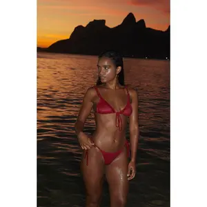 Pacsun Women's Polka Dot Summer Side Tie Bikini Bottom