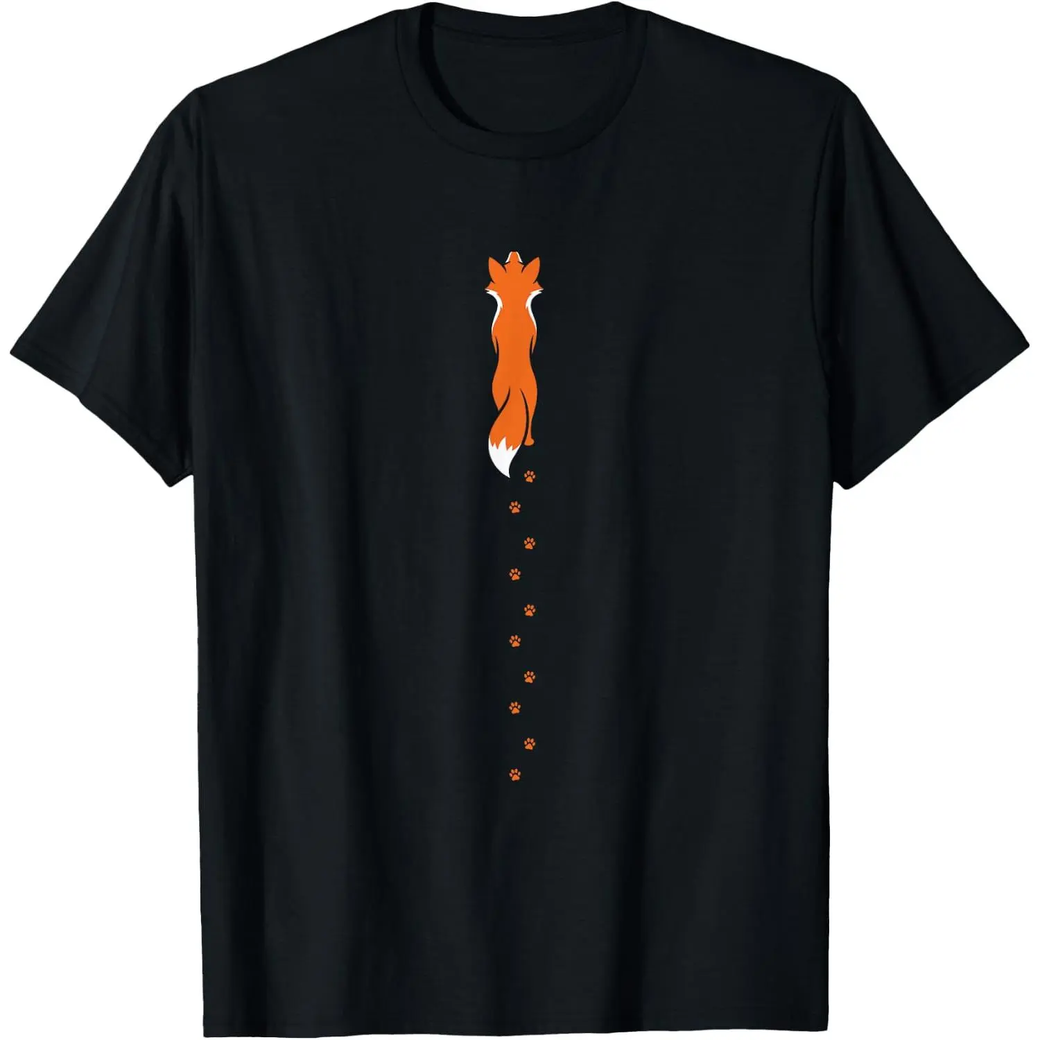 100%cotton Fox, Footprints, Wild, Design, Forest, Fun, Animals T-Shirt