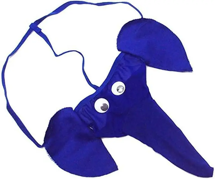 Men Lingerie G-String T-Back Thongs Underwear Elephant Pants Briefs Bottom Fun