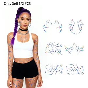 1/2 Sets Temporary Tattoos, Movie Anime Purple Temporary Tattoos Dance Cosplay, Cosplay Tattoos Stickers, Realistic Waterproof Body Art for Cosplay, Halloween, and Party Makeup, Cosplay Accessories for Cosplay