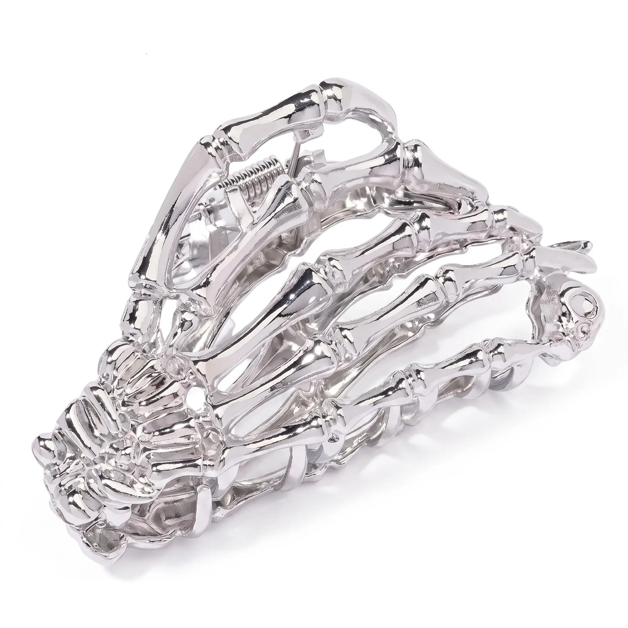 Spooky Skeleton Skull Claw Hair Clip - Halloween Accessory