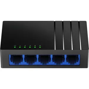 GS105D 5 Port Gigabit Ethernet  Desktop Ethernet Splitter Plastic Case Unshielded  Plug & Play Fanless Unmanaged