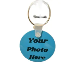 Customize Sublimation Round Keychain with Personal Photo Option for Unique Gift Ideas