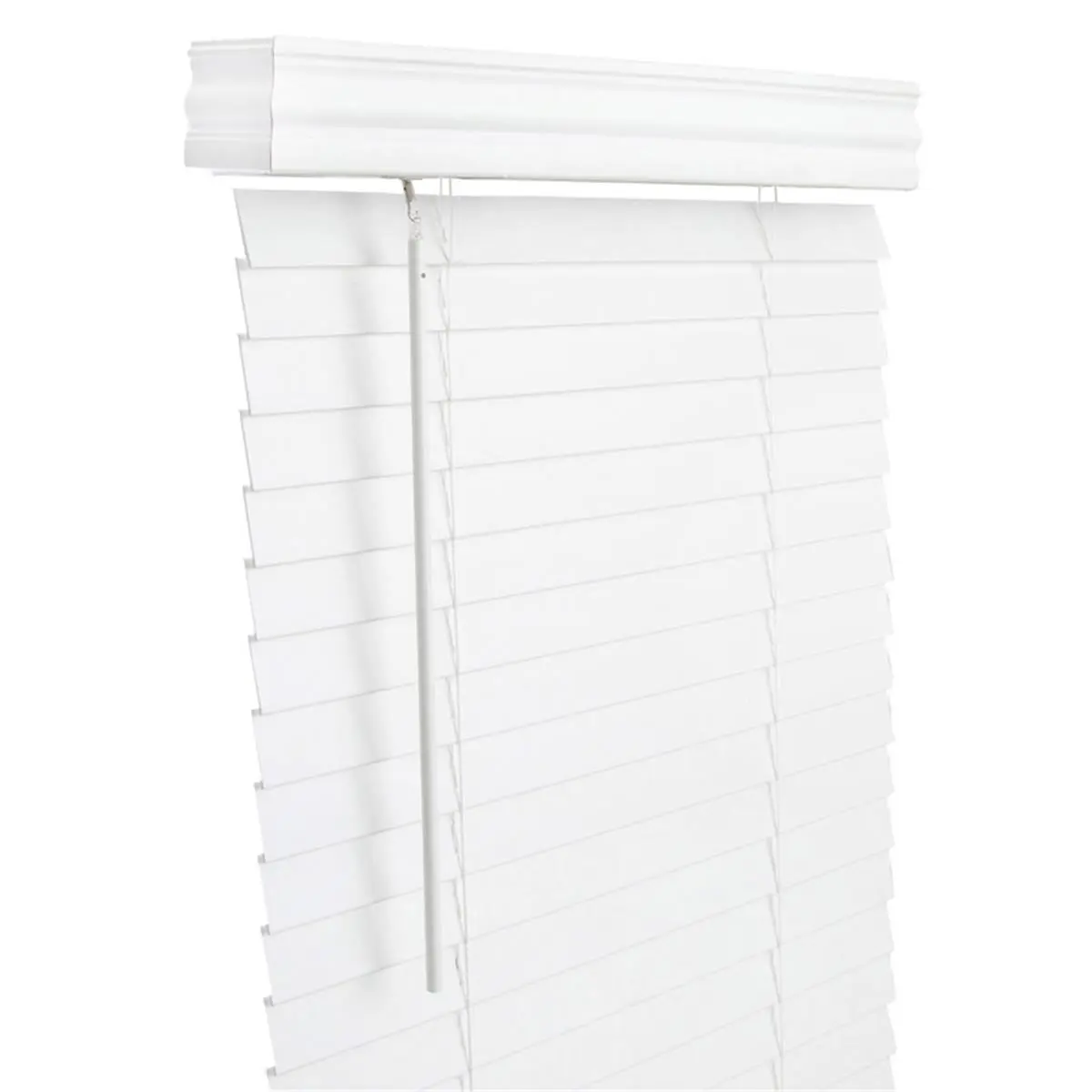 212 MAIN Classic Faux Wood Blinds, Cordless Room Darkening Blackout Shade for Baby Nursery, Embossed Wood Grain with Horizontal Slats, 46 x 60 in, White, Embossing, Classic Look, Blackout Blind