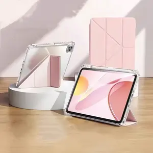 New Y-Type iPad Case with Pen Slot, Tablet Cover, Compatible with iPad Pro 11-Inch, Air 7-5, Mini 7, Lightweight Shockproof Design