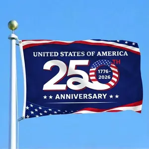 250th Anniversary American Flag, USA 250 Flag, Patriotic House Double Sided Flag, America 1776 2026 Celebration Decor, Independence Day Flag