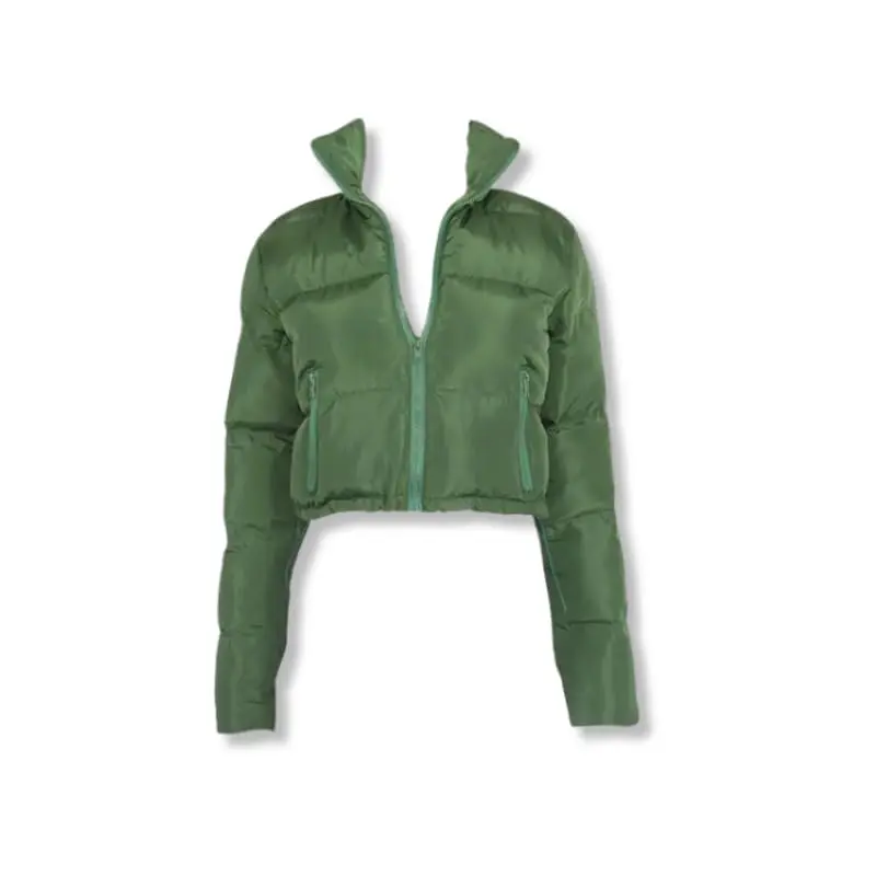 RENDEZVOUS - Emerald Bubble Dreams Puffer Coat | Womens Green Puffer Coat (US, Alpha, Small, Regular, Regular)