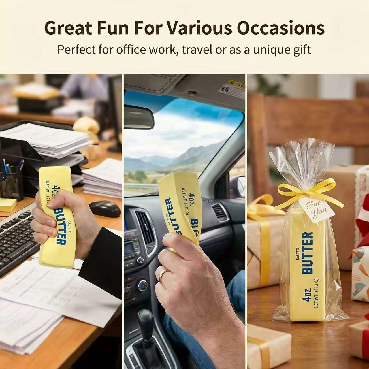 Butter Squishy Toy, Cream Stick Soft Toy with Cream Scent,Perfect for Play & Stress Relief, Ideal Gift for All Occasions