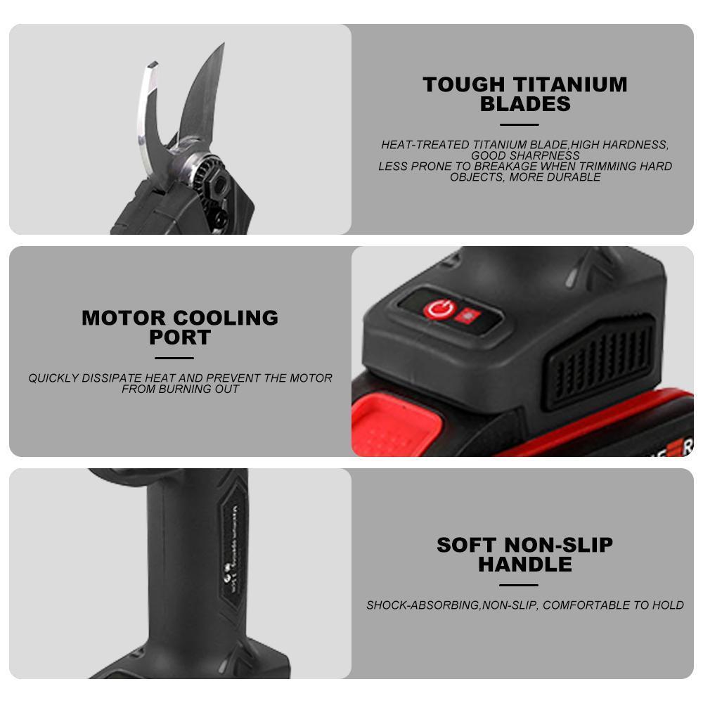 Cordless Electric Pruning Shears, 30mm Cutting Diameter, SK5 Steel Blade, 13000mAh Rechargeable Battery, Lightweight Handheld Power Pruner for Garden & Orchard,for Valentine’s Day Gift Cordless Electric Pruning Shears, 30mm Cutting Diameter, SK5 Steel Blade, 13000mAh Rechargeable Battery, Lightweight Handheld Power Pruner for Garden & Orchard,for Valentine’s Day Gift