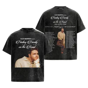 [Bar] Alex Warren – Finding Family On The Road Tour Merch 2026 Premium Washed Cotton T-Shirt For Alex Warren Fans, Emotional Pop Artist Graphic Shirt, Gift For Music Lover Graphic Tee, Alex Warren Tour Fan Merch Shirt.