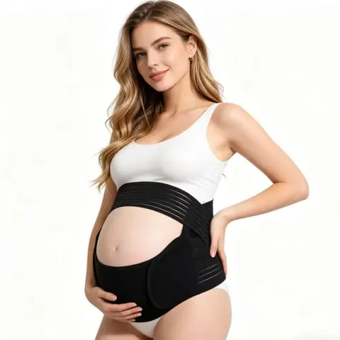 Women's Stretchable 2026 Maternity Belly Band - Hook-and-Loop Adjustable Length Stomach Wrap, Pregnancy Belt, Abdomen Compression Binder, Discreet Underwear, All-Day Comfort, Bump-Weight Relief, Waist & Lower Back Pain Relief