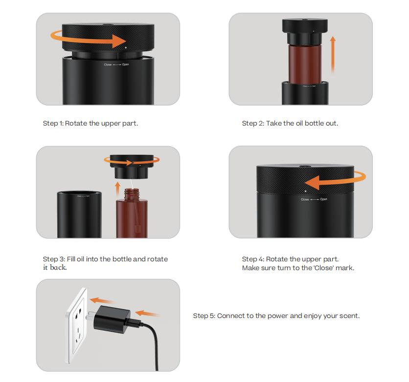 Timer & Remote Aromatherapy Device 1000 Sqft Saves 90% Oil Waterless Mother's Day 3 Hotel Scents for Home & Hotel Use