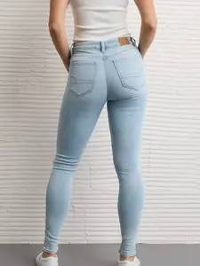 Women's Super High-Waisted Denim Jegging - Skinny, Cotton, Lightweight, Soft Womenswear Bottom