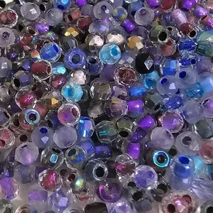 Glass Seed Bead Mixes for DIY Jewelry - Assorted Beads in Assorted Colors, Including Purple and Translucent Shades 2oz