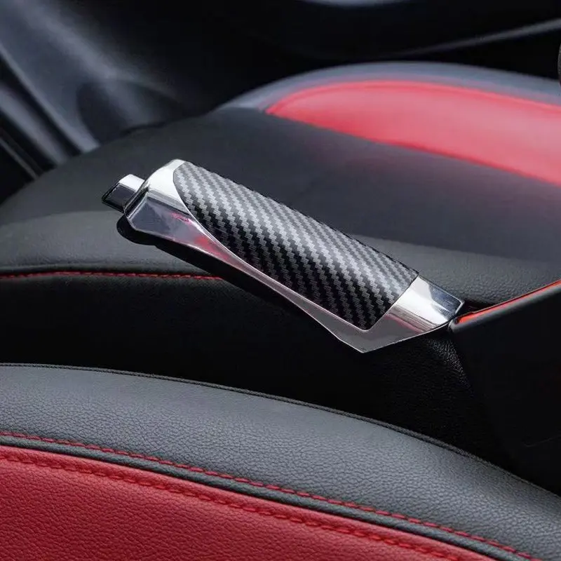 Universal Car Interior Handbrake Handle Cover, Wood Grain Luxurious Design, Scratch-Resistant Wear-Resistant, No Drilling Damage-Free Installation