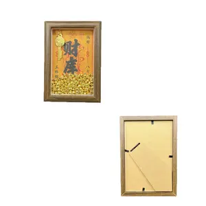 New Wealth Feng Shui Ornament Pixiu Money Bank Photo Frame Decor Treasure Chest Photo Frame Ingot Prosperity Figurine