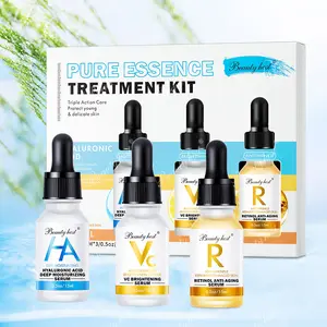 BEAUTY HOST Facial Serum Trio, Vitamin C Serum, Retinol Serum and Hyaluronic Acid Serum Relieves redness due to dryness in one week Hydrates and moisturizes. For Sensitive, Dry and Oily Skin Skincare