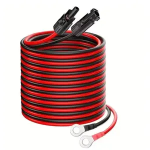 3m Mc4 Connector Cable Solar Extension Cable Wire 3.31mm² 12awg Heavy Wire with Female and Male Connectors to 8.2o Ring Terminals