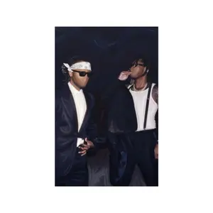 Two Figures Smoking Poster | Matte Vertical Wall Art
