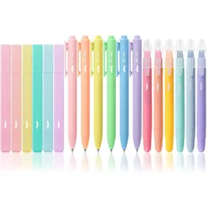 - Aesthetic Highlighters and Gel s, 18 Pack, Pastel Colors  Highlighters No Bleed, Colored Ink Gel s,  Dry and No Smear for  Journaling, Planner, School Supplies