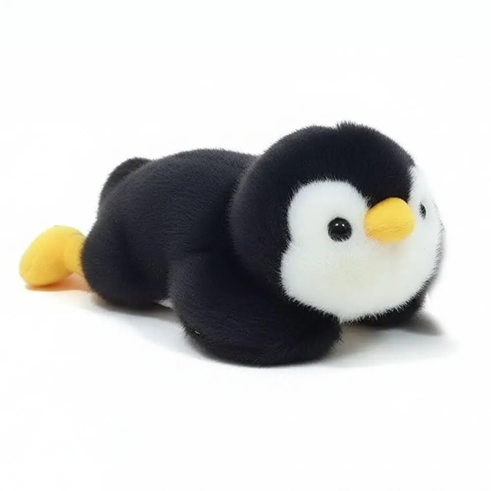 8 in Cute Look Black PA Penguin Stuffed Animal - High-Quality Soft Fabric Plush Toy, Kids' Companion, Ideal Living Room Christmas Gift for Friends