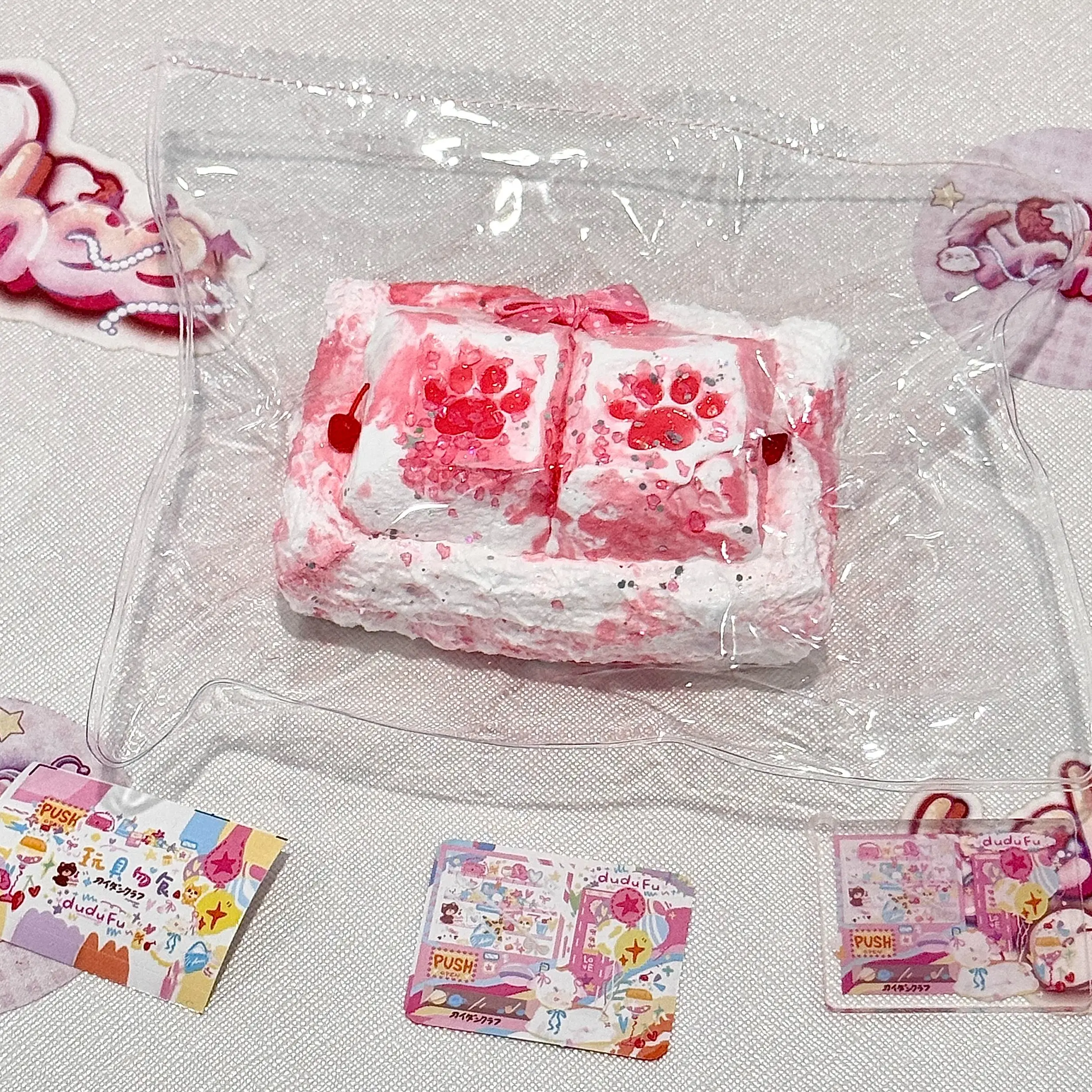 Squishy Toy Handmade Squishy Stress Relief Toys Soft Cheese Squishy Toy Tabasquishy - Lychee Squishy