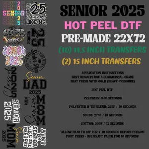 Class of 2025 Senior 22x72 DTF Hot Peel Gang Sheet