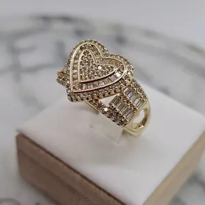 (R53)heart ring diamantado 4 sizes available.