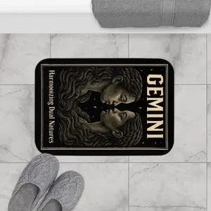 Gemini Zodiac Bath Mat, Astrological Home Decor, Astrology Gifts, Unique Bathroom Rug, Personalized Star Sign Mat