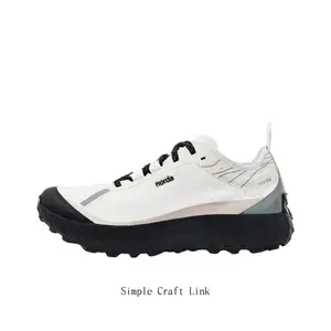 Breathable Chunky Trail Sneakers for Men | Off-White and Black Shoes for Hiking, Running and Casual Streetwear