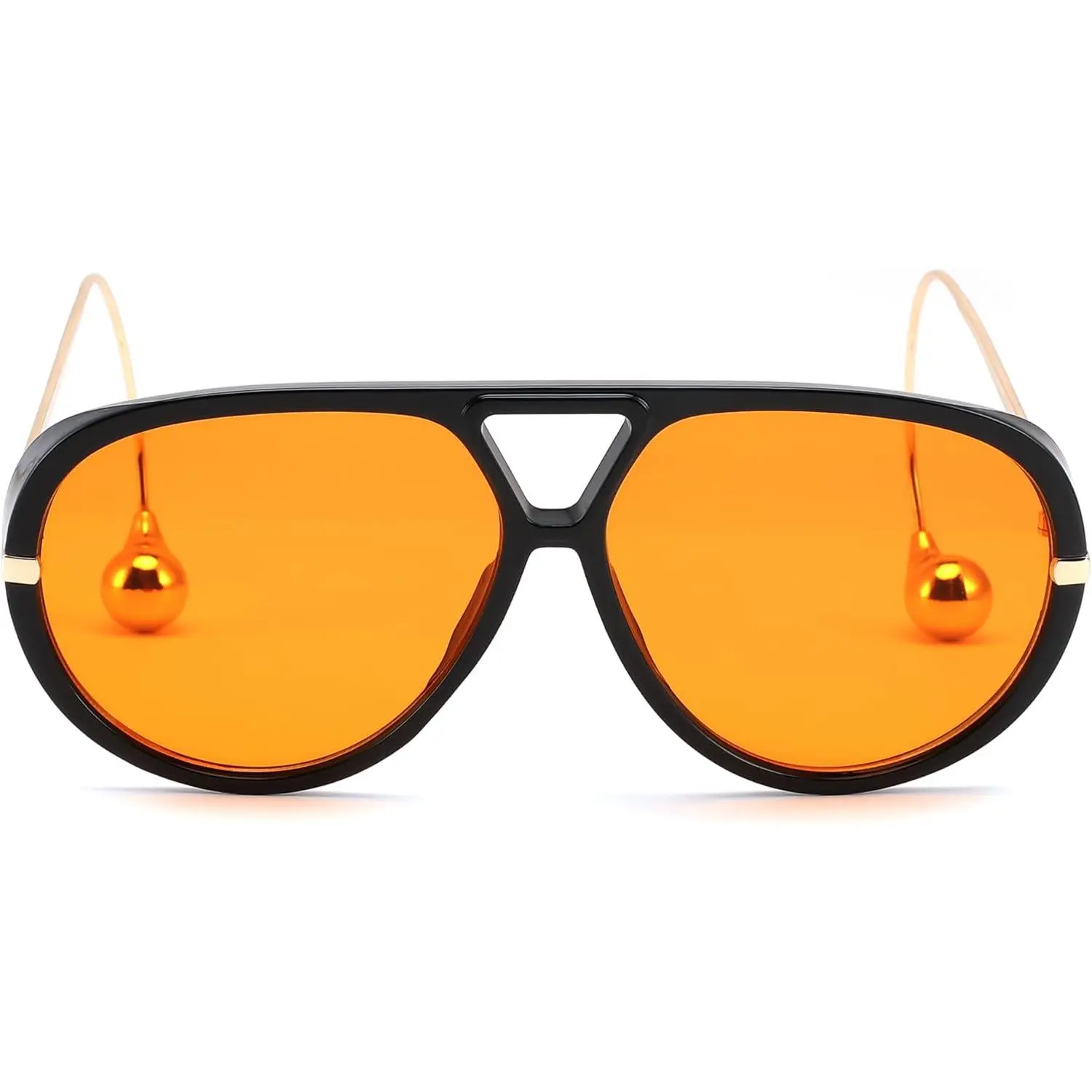 Retro Oversized Aviator Sunglasses with UV Protection VELSUN-694 Retro Oversized Square Aviator Classic Sunglasses main image 2