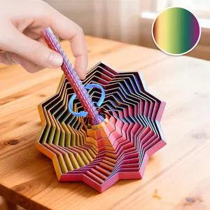 3D Printed Expanded Sensory Fidget Star, New Stress Relief Sensory Whirling Spiral with Handle, Colorful Fidget Toy, Perfect for Holiday, Christmas, Birthday Gifts