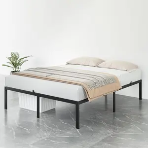 Gaomon 14-Inch Queen Size Metal Platform Bed Frame - Sturdy, Noise-Free, Easy to Assemble, No Box Spring Needed, Under-Bed Storage, Black, Bed Frames