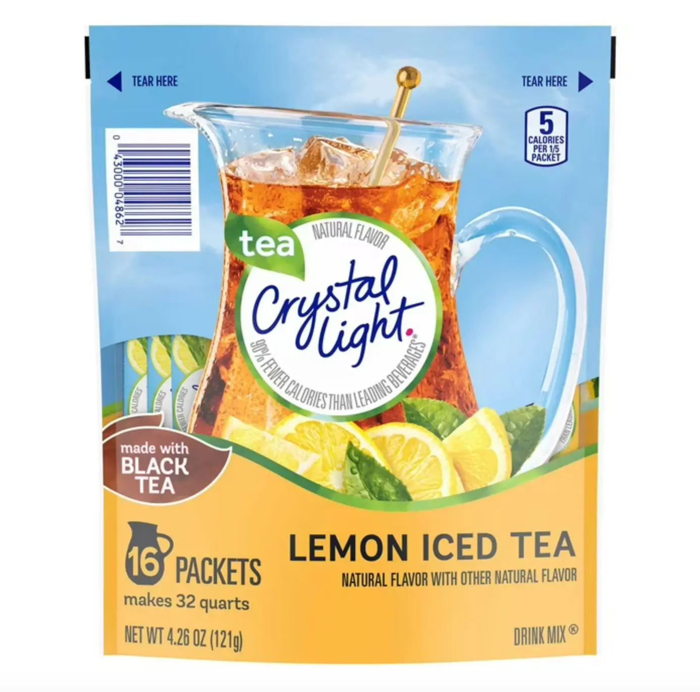 Crystal Light Lemon Iced Tea Powdered Drink Mix 16 pk