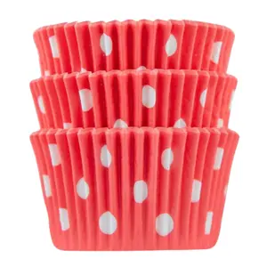 Red Polka Dot Cupcake Liners 50-count