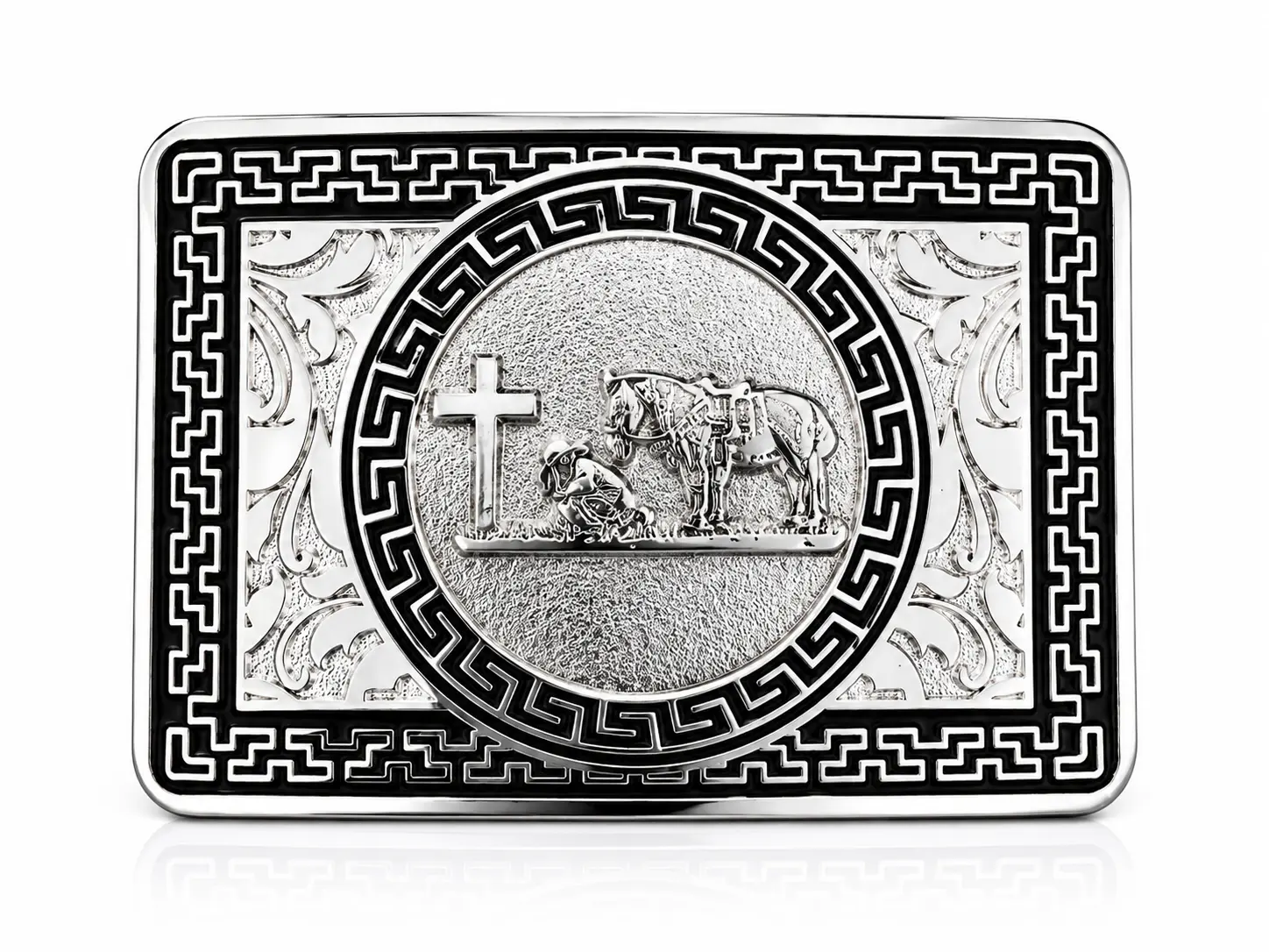 Cowboy Prayer Western Belt Buckle – Faith & Ranch Design